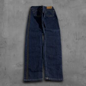 True Religion Jeans Size 25 Dark Wash Embellished Side Bootcut